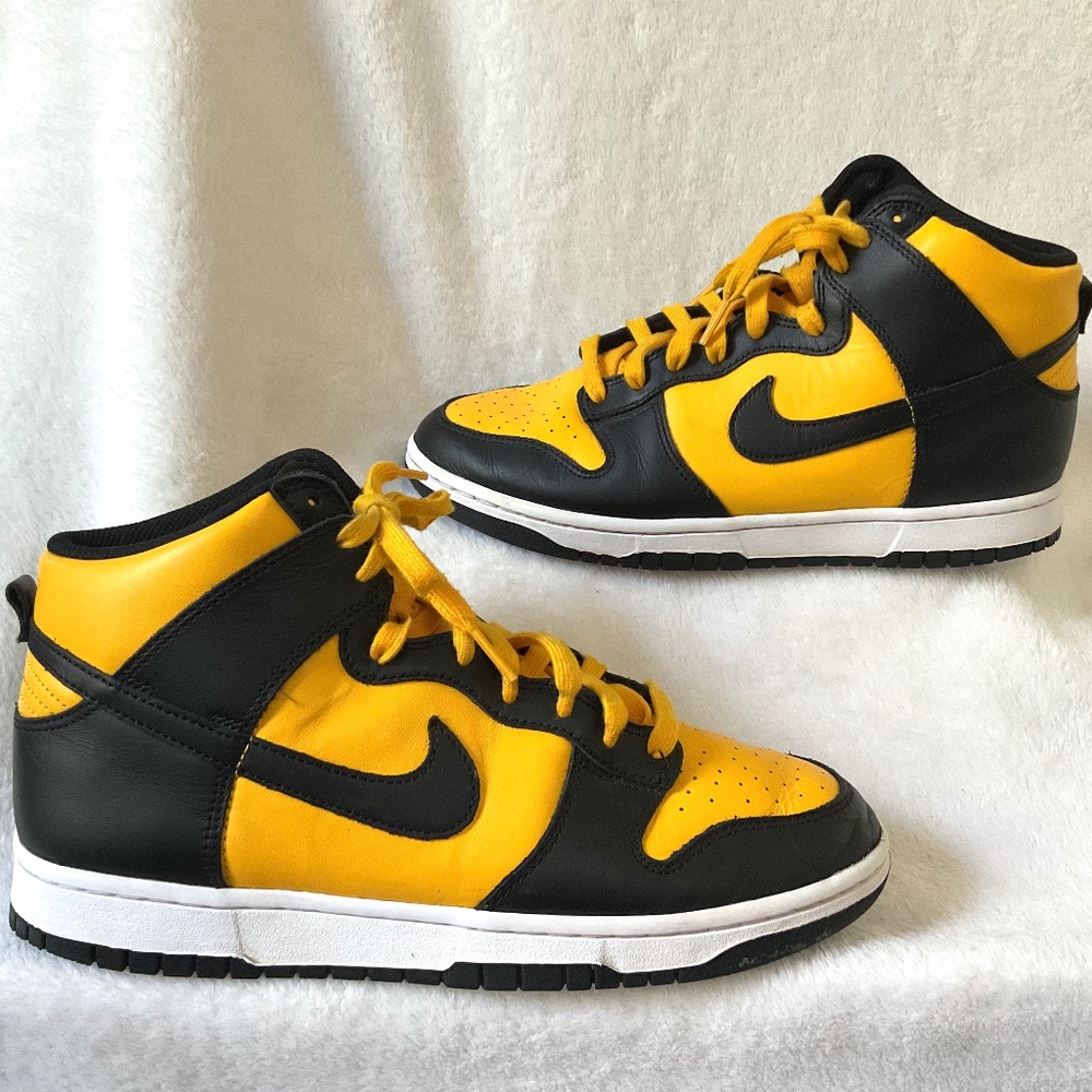 Nike Dunk High Retro Goldenrod Black Yellow DD1399-700 Men’s Sz 9.5 - Picture 2 of 16